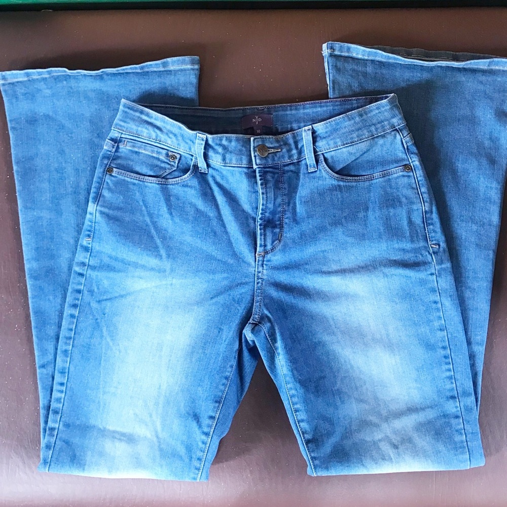 NYDJ flare leg high rise jeans size 10